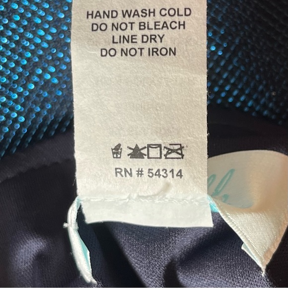 Camille La Vie Navy Blue Shimmer Sparkle Flare Party Dress Prom Cocktail 5/6 5 6 - Picture 8 of 8